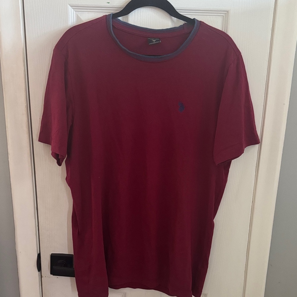 Men's Burgundy U.S. Polo Assn. T-Shirt